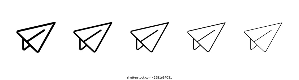 Paper plane icon Vector logo sign