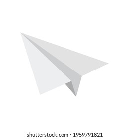 Paper Plane Icon Vector On White Stock Vector (Royalty Free) 1959791821 ...