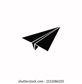Vector de icono de plano de papel en fondo blanco