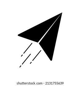 Vector de icono de plano de papel. Enviar ilustración del logotipo sólido del mensaje. Icono Plano de papel. Estilo plano de moda para diseño gráfico, sitio Web.