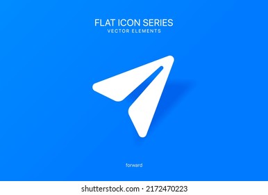 Paper plane icon vector. Send icon. Submit direct sign. Message forward logo illustration. Trendy flat style graphic element for web site, UI UX, presentations. Stock vector EPS10.