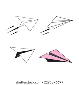 Paper plane icon vector, Send Message solid logo illustration.