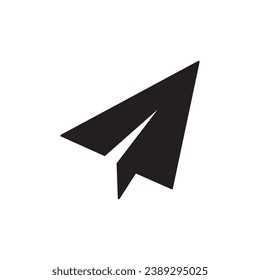 Vector de icono de plano de papel, Enviar ilustración plana de mensaje en fondo blanco..eps