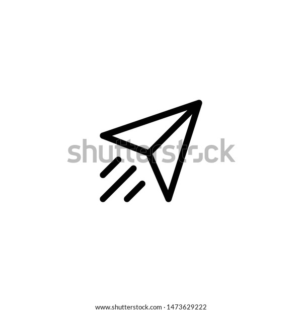 Paper plane icon vector. Send\
Message solid logo illustration. Paper Plane icon. Trendy Flat\
style for graphic design, Web site, UI. EPS10. Vector\
illustration