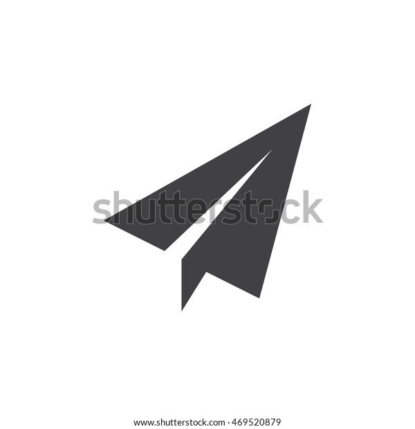Paper plane icon vector, Send Message\
solid logo illustration, pictogram isolated on\
white