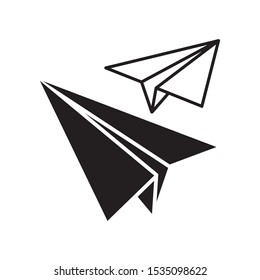 paper plane icon vector symbol template