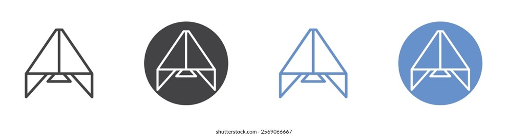 Paper plane icon vector symbol outline sign