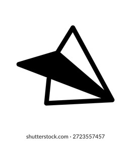 Ilustración de diseño de símbolo de Vector de icono de avión de papel