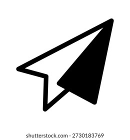Ilustración de diseño de símbolo de Vector de icono de avión de papel