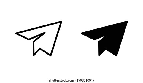 Paper plane icon vector for web, computer and mobile app