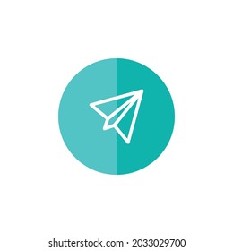 Paper Plane Icon. Vertor Illustration Design