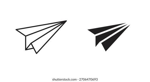 Ícone de plano de papel para sites e design plano minimalista móvel.