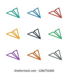 paper plane icon white background. Editable outline paper plane icon from innovations. Trendy paper plane icon for web and mobile.