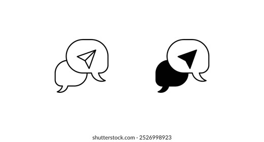 Icono de avión de papel con fondo blanco Vector Ilustración de stock