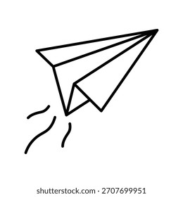 Ícone de plano de papel com ilustração de estoque de vetor de fundo branco