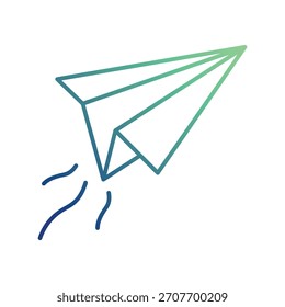 Ícone de plano de papel com ilustração de estoque de vetor de fundo branco