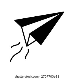 Paper Plane icon with white background vector stock illustration