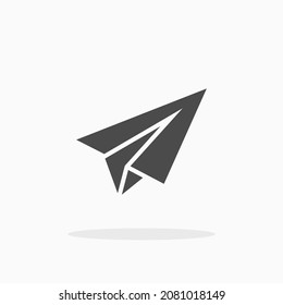 Paper plane icon. For your design, logo. Vector illustration.