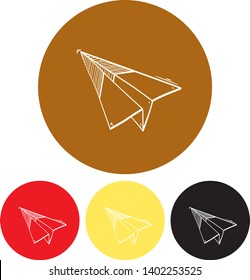 Paper plane icon,Paper Plane sign. Airplane symbol. Travel icon. Flight flat label. Vector illustration