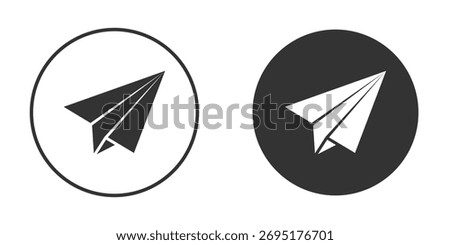 Paper plane icons collection. Filled flat icons