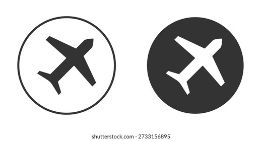 Paper plane icons in modern flat solid style for UI UX Designs