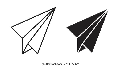 Ícones de plano de papel definidos isolados na ilustração de vetor plano de fundo branco.