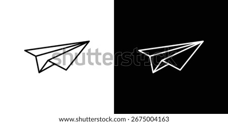 Paper plane icons, vector best stroke icon EPS