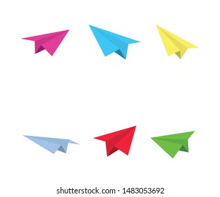 Paper plane icons  vector illustration on background
