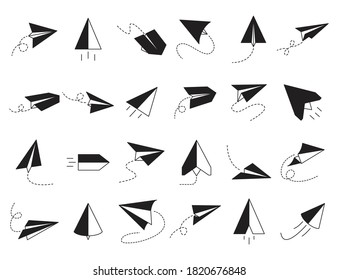 ilustración vectorial de iconos de plano de papel