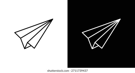 Símbolo de Vector de iconos de plano de papel con líneas de trazo editables para Diseños web