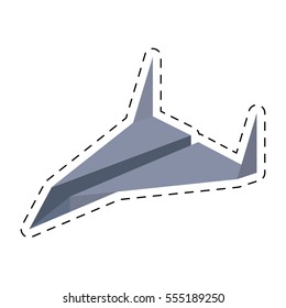 paper plane idea innovation up cut line vector illustration eps 10