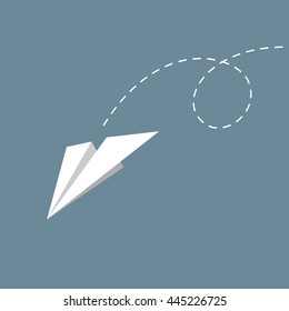 paper plane illustration. business or travel concept
