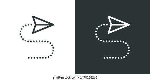 Paper Plane Illustration Icon Vector