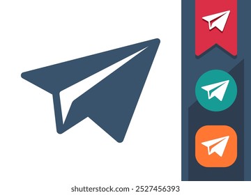 Plano De Papel, Ícone De Mensagem Instantânea. Profissional, ícone pixel perfeito. Formato EPS 10.