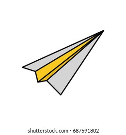 Paper plane isolated