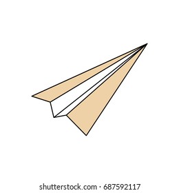Paper plane isolated