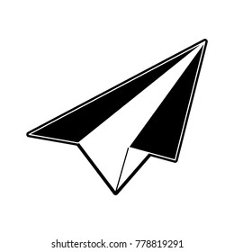 Paper plane isolated