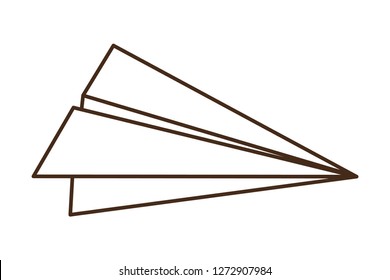 paper plane isolated icon