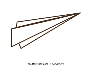 paper plane isolated icon