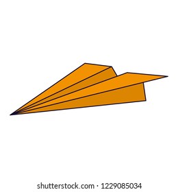 Paper plane isoted