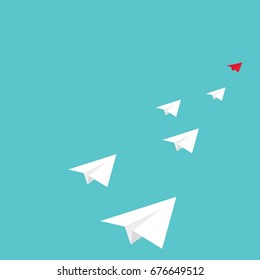 paper plane leader concept
