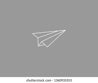 Paper Plane Line Art Design