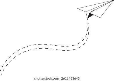 Paper Plane Line Art – Simple Yet Stylish Hand-Drawn Design