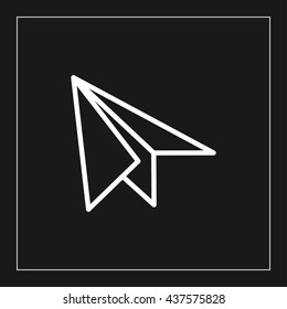 paper plane line icon