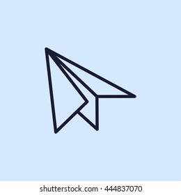 paper plane line icon