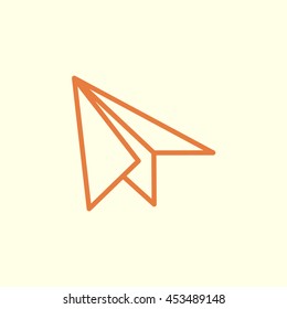 paper plane line icon
