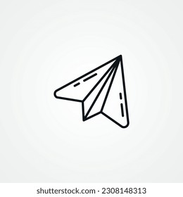 Paper Plane line icon. Airplane outline icon.