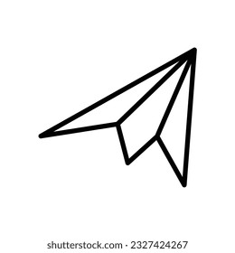 paper plane line icon design vector template