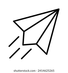 Paper plane  line icon design