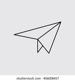 paper plane line icon. Eps-10.